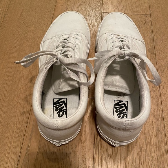 Canvas Old Skool Men’s True White Vans Size 11 - Picture 4 of 7